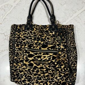 Juicy Couture Leopard Print Tote with Black Accents